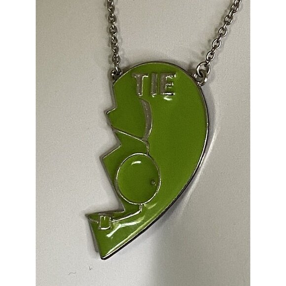Vintage Nickelodeon Bestie Pendant Necklace TIE Half Green Rare Complete Yours - Picture 14 of 16